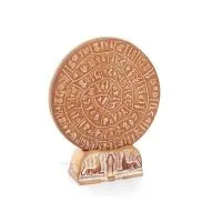 Phaistos Disc: The Unsolved Mystery, 12,5 cm dekorativ bas med handgjord finish, minoisk civilisation, antikens Grekland Dekorat