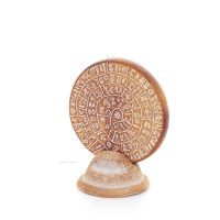 Phaistos Disc: The Unsolved Mystery, pÃ¥ 11 cm dekorativ bas med handgjord finish, minoisk civilisation, antikens Grekland Dekora