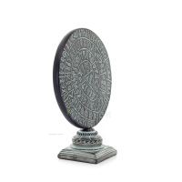 Phaistos Disc: The Unsolved Mystery, pÃ¥ kapitalbas 27x22cm dekorativ med handgjord finish, minoisk civilisation Dekorativ kerami