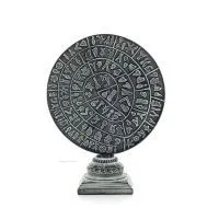 Phaistos Disc: The Unsolved Mystery, på kapitalbas 27x22cm dekorativ med handgjord finish, minoisk civilisation Dekorativ kerami
