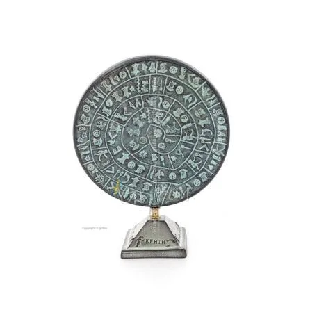 Phaistos Disc: The Unsolved Mystery, baserad på Kreta 10x8cm dekorativ med handgjord finish, minoisk civilisation Dekorativ kera