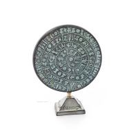 Phaistos Disc: The Unsolved Mystery, baserad pÃ¥ Kreta 10x8cm dekorativ med handgjord finish, minoisk civilisation Dekorativ kera