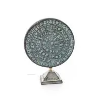 Phaistos Disc: The Unsolved Mystery, baserad på Kreta 10x8cm dekorativ med handgjord finish, minoisk civilisation Dekorativ kera