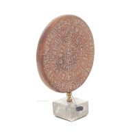 Phaistos Disc: The Unsolved Mystery, with marble 19x 16cm decorative with Handmade finish, Minoan civilization Decorative Cerami