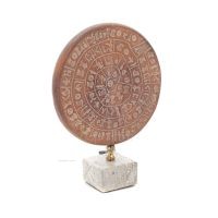 Phaistos Disc: The Unsolved Mystery, med marmor 19x16cm dekorativ med handgjord finish, minoisk civilisation Dekorativ keramik 6