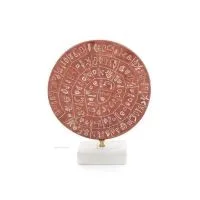Phaistos Disc: The Unsolved Mystery, with marble 17x14cm decorative with Handmade finish, Minoan civilization Decorative Ceramic