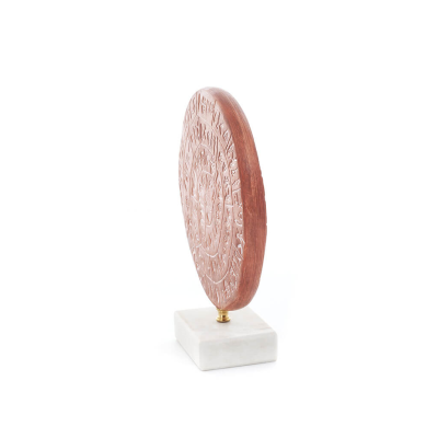 Phaistos Disc: The Unsolved Mystery, med marmor 17x14cm dekorativ med handgjord finish, minoisk civilisation Dekorativ keramik 2