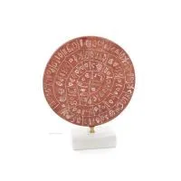 Phaistos Disc: The Unsolved Mystery, med marmor 17x14cm dekorativ med handgjord finish, minoisk civilisation Dekorativ keramik 5