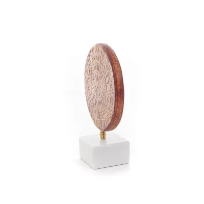 Phaistos Disc: The Unsolved Mystery, med marmor 15x12cm dekorativ med handgjord finish, minoisk civilisation Dekorativ keramik 2