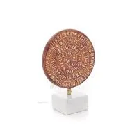 Phaistos Disc: The Unsolved Mystery, with marble 15x12cm decorative with Handmade finish, Minoan civilization Decorative Ceramic