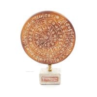 Phaistos Disc: The Unsolved Mystery, med marmor 13x10cm dekorativ med handgjord finish, minoisk civilisation Dekorativ keramik 1