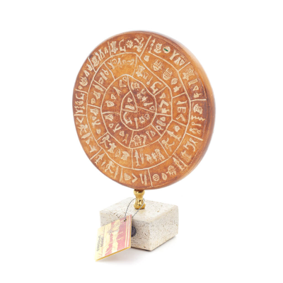 Phaistos Disc: The Unsolved Mystery, med marmor 13x10cm dekorativ med handgjord finish, minoisk civilisation Dekorativ keramik 4