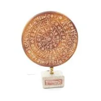 Phaistos Disc: The Unsolved Mystery, with marble 13x10cm decorative with Handmade finish, Minoan civilization Decorative Ceramic
