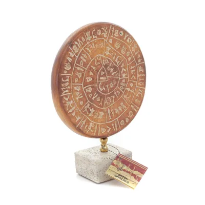 Phaistos Disc: The Unsolved Mystery, baserad på Kreta 18x14cm dekorativ med handgjord finish, minoisk civilisation Dekorativ ker