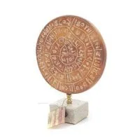 Phaistos Disc: The Unsolved Mystery, baserad på Kreta 18x14cm dekorativ med handgjord finish, minoisk civilisation Dekorativ ker