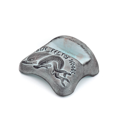 Phaistos Dolphin Disc Base large 5x10cm decorative with Handmade finish, For 431232, 431233, 431234 Decorative Ceramics 6 - grif