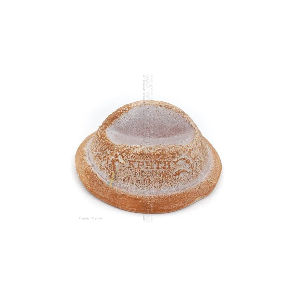 Phaistos Plate Base Crete 3x6cm dekorativ med handgjord finish, För 431235 och 431236 Dekorativ keramik 1 - grifon.se 