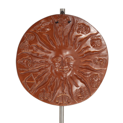 Sol med Zodiac 24cm keramisk dekoration med handgjord finish Dekorativ keramik 1 - grifon.se 
