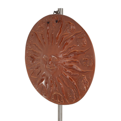 Sun with Zodiac 24cm ceramic decoration with Handmade finish Decorative Ceramics 2 - grifon.se 
