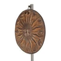 Sol med stjärnkrets 19cm keramisk dekoration med handgjord finish Dekorativ keramik 2 - grifon.se 