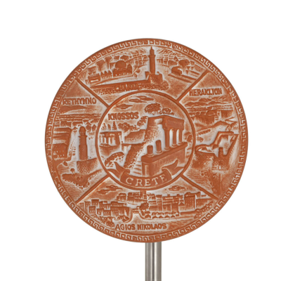 Wall hanging plate 14cm prefectures of Crete, decorative with Handmade finish, wall-mounted Decorative Ceramics 1 - grifon.se 