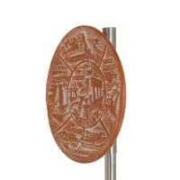 Wall hanging plate 14cm prefectures of Crete, decorative with Handmade finish, wall-mounted Decorative Ceramics 2 - grifon.se 