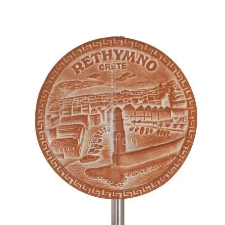 Wall hanging plate 14cm Rethymnon, decorative with Handmade finish, wall-mounted Decorative Ceramics 1 - grifon.se 