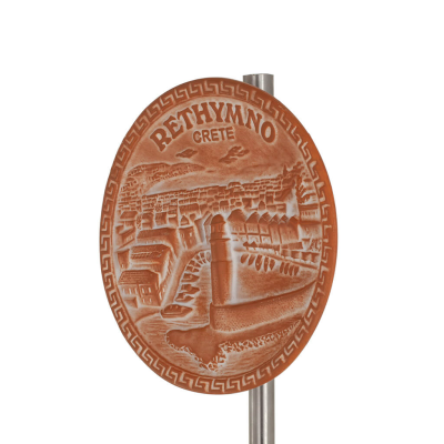 Wall hanging plate 14cm Rethymnon, decorative with Handmade finish, wall-mounted Decorative Ceramics 2 - grifon.se 