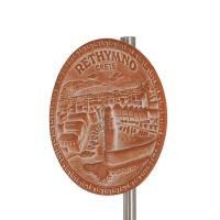 VÃ¤gghÃ¤ngande tallrik 14cm Rethymnon, dekorativ med handgjord finish, vÃ¤ggmonterad Dekorativ keramik 2 - grifon.se 