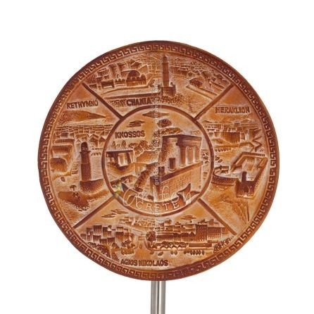 Wall hanging plate 18cm Prefectures of Crete, decorative with Handmade finish, wall mounted Decorative Ceramics 1 - grifon.se