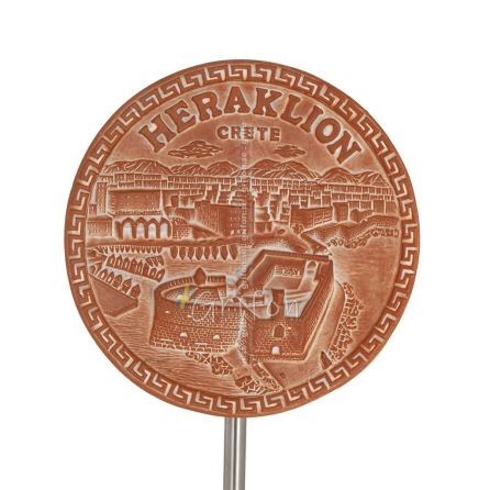 Hängande väggplatta 18cm Heraklion, dekorativ med Handgjord finish, väggmonterad Dekorativ keramik 1 - grifon.se