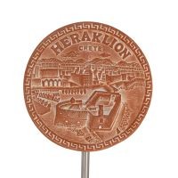 Πιάτο κρεμαστό τοίχου 18εκ σχ Ηράκλειο, διακοσμητικό με Χειροποίητο φινίρισμα, επιτοίχιο Διακοσμητικά Κεραμικά 1 - grifon.se 