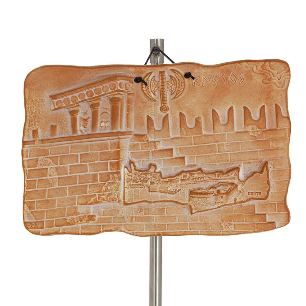 Knossos väggtavlor 16x25cm dekorativa med handgjord finish, väggmonterad Dekorativ keramik 1 - grifon.se 