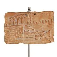 Knossos wall hanging plaques 16x25cm decorative with Handmade finish, wall-mounted Decorative Ceramics 1 - grifon.se 
