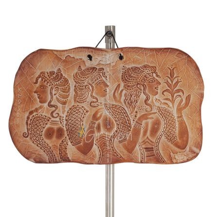 Wall hanging plaques light blue ladies 15x24cm decorative with Handmade finish, wall-mounted Decorative Ceramics 1 - grifon.se 