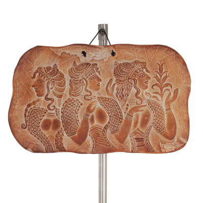 Wall hanging plaques light blue ladies 15x24cm decorative with Handmade finish, wall-mounted Decorative Ceramics 1 - grifon.se 