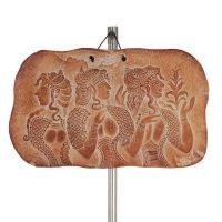 Wall hanging plaques light blue ladies 15x24cm decorative with Handmade finish, wall-mounted Decorative Ceramics 1 - grifon.se 