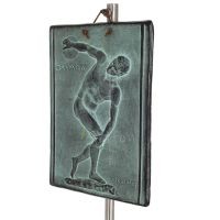 Myrons discus thrower: Young athlete, symbol 21x16cm decorative with handmade finish, wall hanging plaques Decorative Ceramics 2