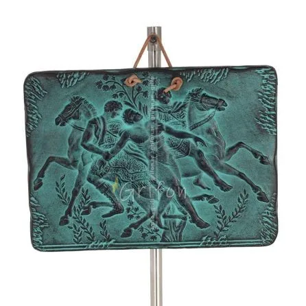 Plattor vägghängande hästar 23x17cm dekorativa med Handgjord finish, väggmonterad Dekorativ keramik 1 - grifon.se 