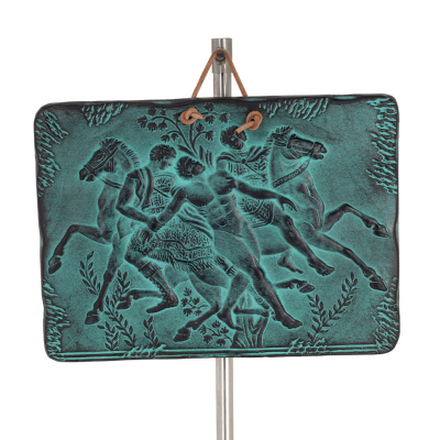 Plattor vÃ¤gghÃ¤ngande hÃ¤star 23x17cm dekorativa med Handgjord finish, vÃ¤ggmonterad Dekorativ keramik 1 - grifon.se 