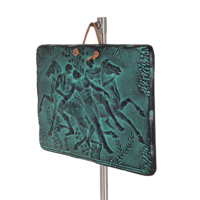 Plattor vÃ¤gghÃ¤ngande hÃ¤star 23x17cm dekorativa med Handgjord finish, vÃ¤ggmonterad Dekorativ keramik 2 - grifon.se 