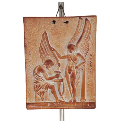 Daedalus icaros vägghängande tallrikar 23x18cm dekorativa med handgjord finish, väggmonterad Dekorativ keramik 1 - grifon.se 