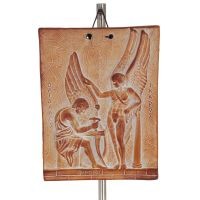 Daedalus icaros wall hanging plates 23x18cm decorative with Handmade finish, wall-mounted Decorative Ceramics 1 - grifon.se 