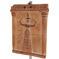 Wall Hanging Plaques of the Goddess of Snakes 24x18cm Decorative with Handmade Finish, Wall Mounted, Minoan Culture Decorative C