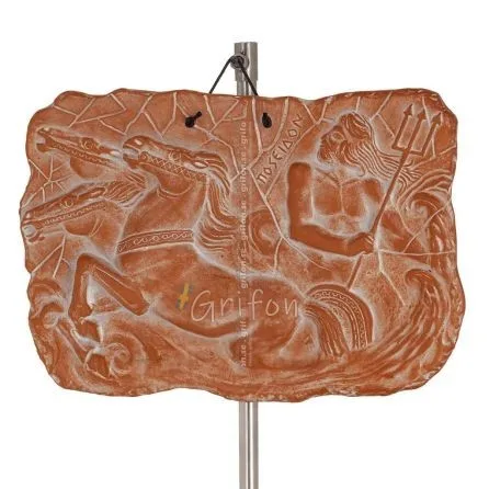 Wall hanging plates Neptune 18x25cm decorative with Handmade finish, wall-mounted Decorative Ceramics 1 - grifon.se 