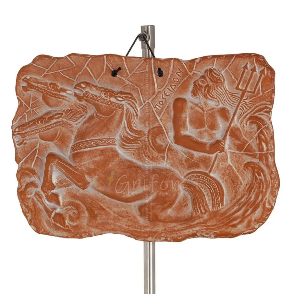 Wall hanging plates Neptune 18x25cm decorative with Handmade finish, wall-mounted Decorative Ceramics 1 - grifon.se 