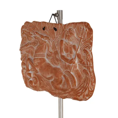 Vägghängande tallrikar Neptune 18x25cm dekorativa med Handgjord finish, väggmonterad Dekorativ keramik 2 - grifon.se 