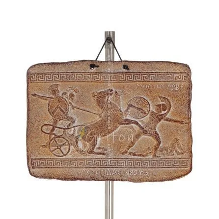 Leonidas vägghängande tallrikar 15x25cm dekorativa med Handgjord finish, vägghängda Dekorativ keramik 1 - grifon.se 