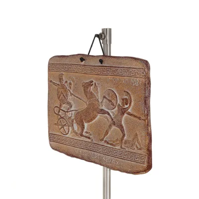 Leonidas vägghängande tallrikar 15x25cm dekorativa med Handgjord finish, vägghängda Dekorativ keramik 2 - grifon.se 