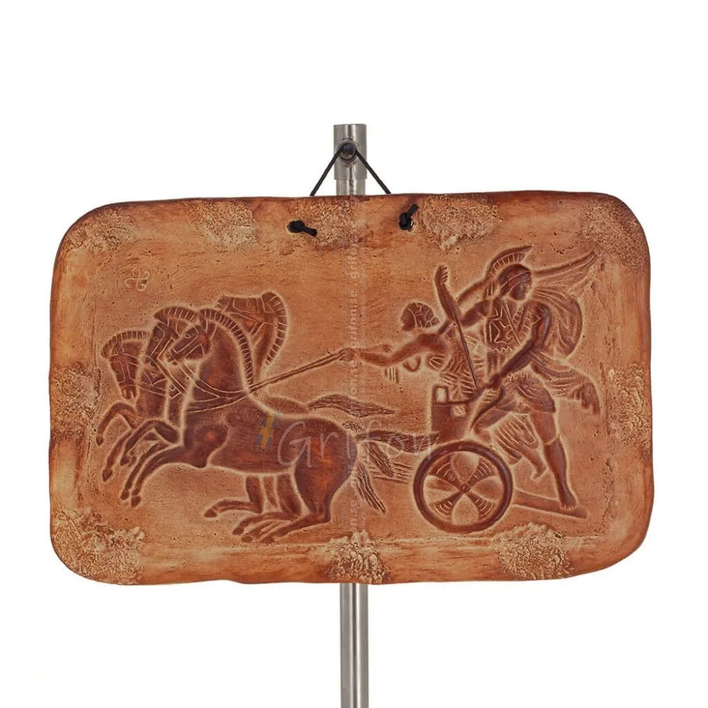 Achillea chariot väggplattor 15x25cm dekorativa med handgjord finish, väggmonterad Dekorativ keramik 1 - grifon.se 